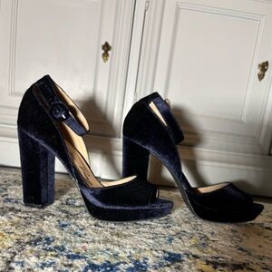 American Rag Navy Blue Velvet Women's Platform Heels